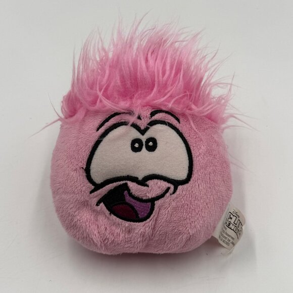 Disney Club Penguin Pink Smile Puffle4" Stuffed Animal Toy No Coin Or Code - Picture 1 of 8